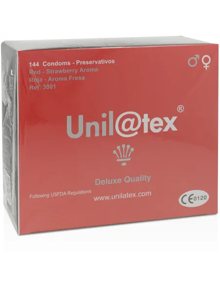 Unilatex Preservativos Rojos/Fresa 144 Uds