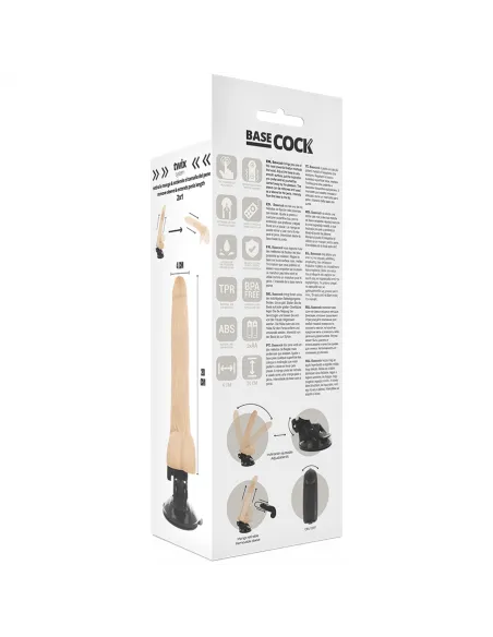 Basecock Realistic Vibrador Control Remoto Natural 20Cm