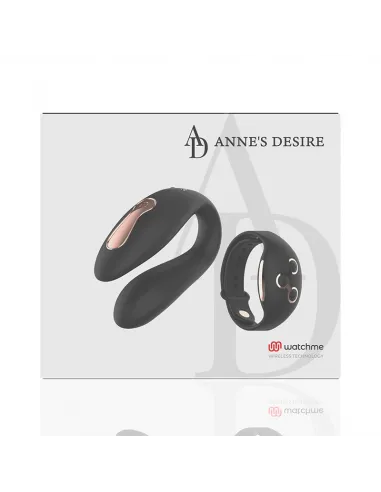 Anne S Desire  Dual Pleasure Tecnología Watchme Negro / Gold