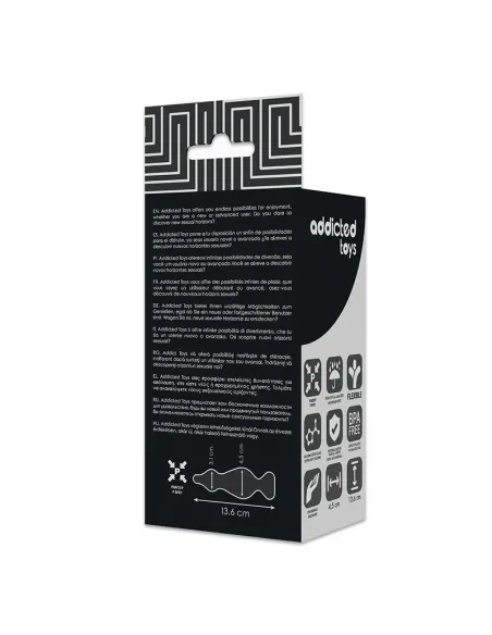 Addicted Toys Anal Sexual Plug 13.6Cm Negro