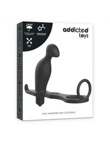 Addicted Toys  Plug Anal Con Anillo Silicona Negro