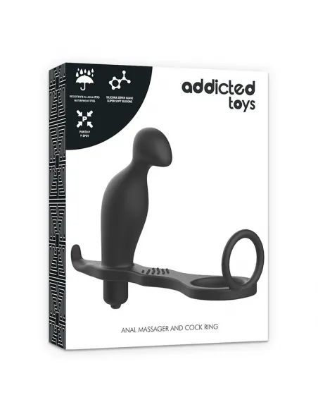 Addicted Toys  Plug Anal Con Anillo Silicona Negro
