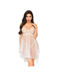 Penthouse Naughty Doll Babydoll Blanco S/M