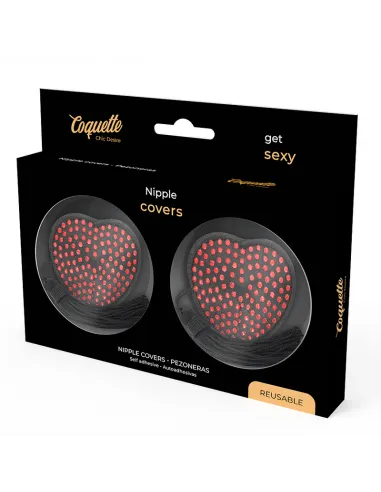 Coquette Chic Desire Cubre Pezones Rojo / Negro