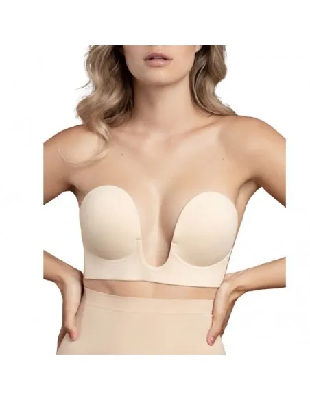 Bye Bra Sujetador Sin Asas En U Natural Talla D
