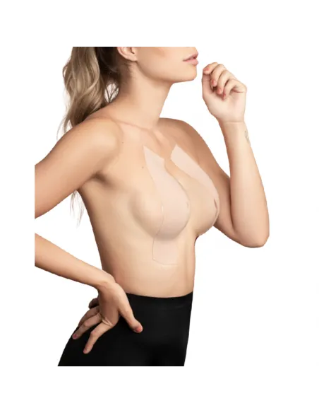 Bye Bra Body Cinta 5M X 6.5 Cm + 3 Pares De Pezoneras Natural