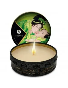 Shunga Mini Caress By Candelight Vela Masaje Té Verde 30Ml