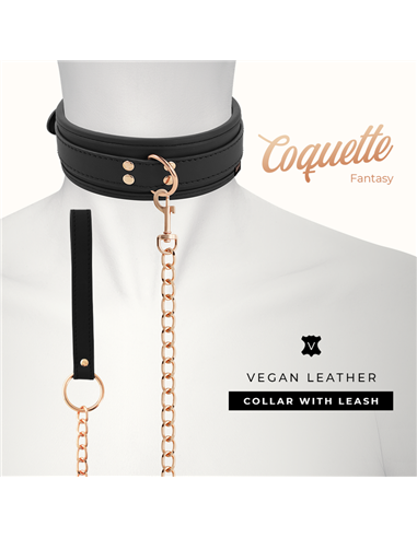 COQUETTE FANTASY COLLAR CUERO VEGANO CON CORREA