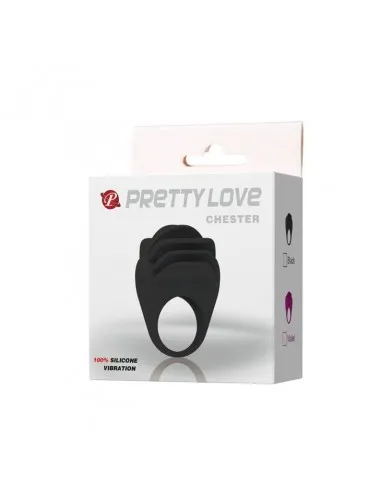Pretty Love Chester Anillo Vibrador Negro