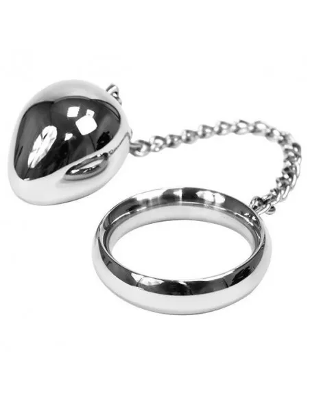 Metalhard Cock Ring 50Mm  + Cadena Con Bola Metal