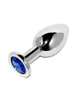 Metalhard Anal Plug Diamond Blue Small 5.71Cm 2