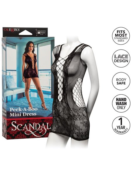 CALEX PEEK-A-BOO MINI VESTIDO TALLA UNICA