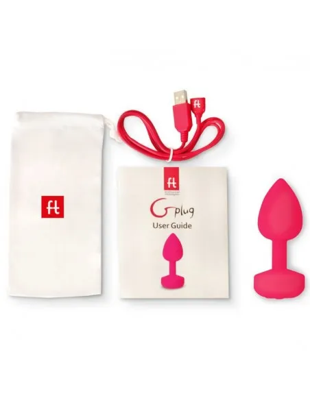 Funtoys Gplug Anal Vibrador Recargable Grande Rosa Neon 3.9Cm