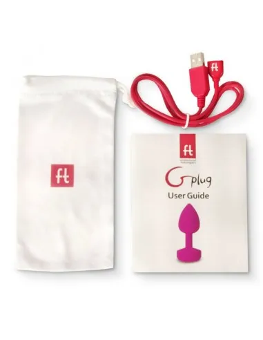 Funtoys Gplug Anal Vibrador Recargable Grande Rosa Neon 3.9Cm