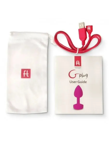 Funtoys Gplug Anal Vibrador Recargable Grande Rosa Neon 3.9Cm