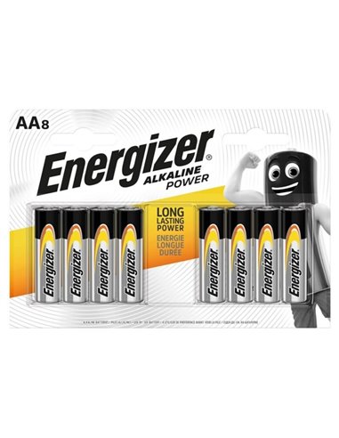 ENERGIZER ALKALINE POWER PILA ALCALINA AA LR6 BLISTER*8