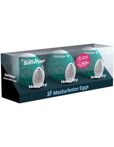 SATISFYER 3 HUEVOS MASTURBADORES - NAUGHTY 2