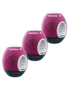 SATISFYER 3 HUEVOS MASTURBADORES - BUBBLE