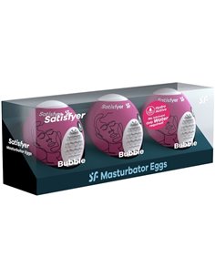 SATISFYER 3 HUEVOS MASTURBADORES - BUBBLE 2