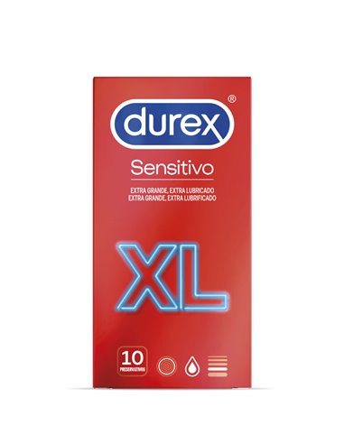 DUREX PRESERVATIVOS SENSITIVO XL 10 UNIDADES