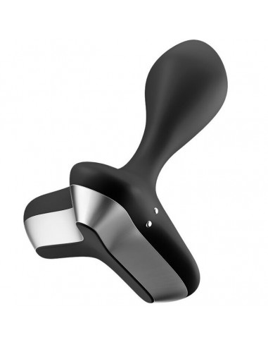 Plug anal color negro con vibración de Satisfyer