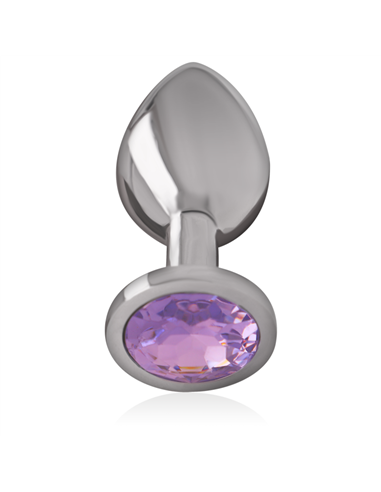 INTENSE - PLUG ANAL METAL ALUMINIO CON CRISTAL VIOLETA TALLA L