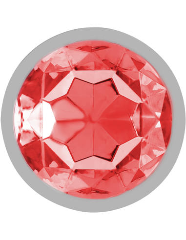 INTENSE™ - PLUG ANAL METAL CON CRISTAL ROJO TALLA M