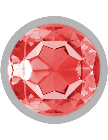 INTENSE™ - PLUG ANAL METAL CON CRISTAL ROJO TALLA M