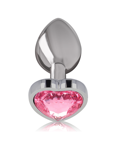 INTENSE - PLUG ANAL METAL ALUMINIO CORAZÓN ROSA TALLA L