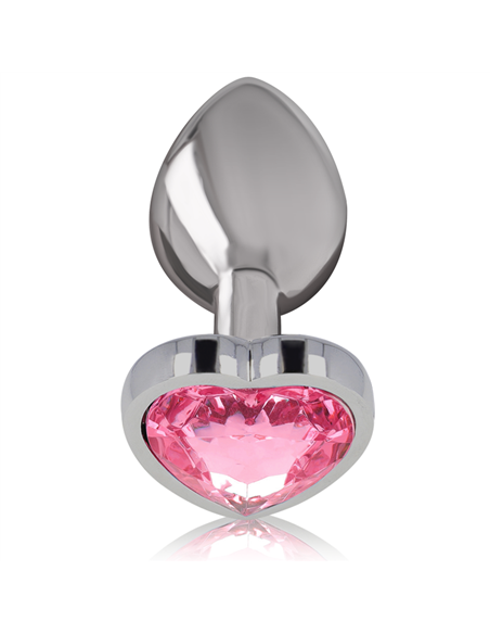 INTENSE - PLUG ANAL METAL ALUMINIO CORAZÓN ROSA TALLA L