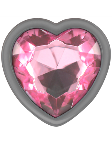 INTENSE - PLUG ANAL METAL ALUMINIO CORAZÓN ROSA TALLA L