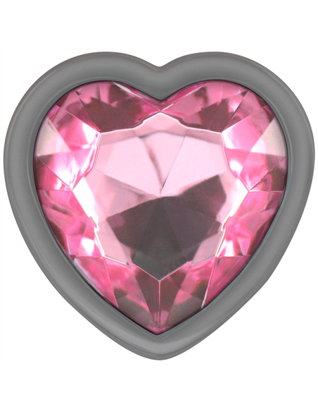 INTENSE - PLUG ANAL METAL ALUMINIO CORAZÓN ROSA TALLA L