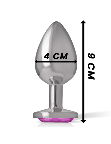 INTENSE - PLUG ANAL METAL ALUMINIO CORAZÓN ROSA TALLA L