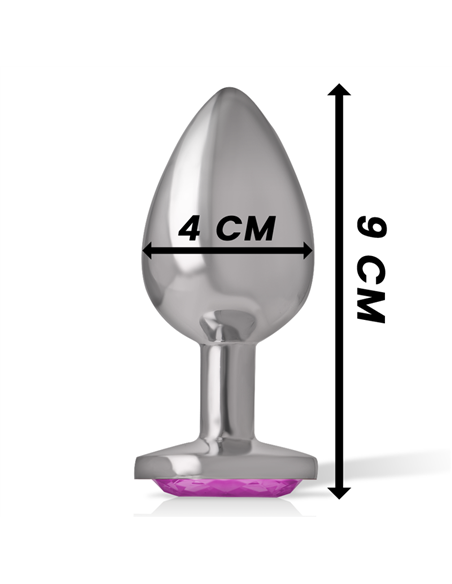 INTENSE - PLUG ANAL METAL ALUMINIO CORAZÓN ROSA TALLA L