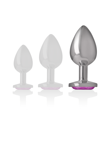 INTENSE - PLUG ANAL METAL ALUMINIO CORAZÓN ROSA TALLA L