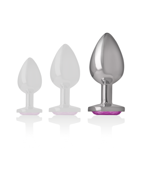 INTENSE - PLUG ANAL METAL ALUMINIO CORAZÓN ROSA TALLA L