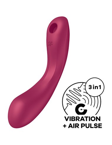 SATISFYER - CURVE TRINITY 1 AIR PULSE VIBRATION ROJO