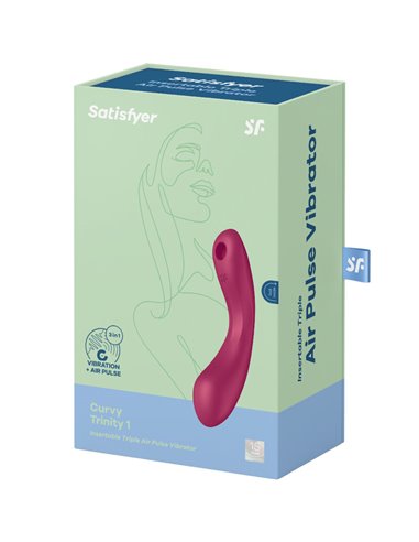 SATISFYER - CURVE TRINITY 1 AIR PULSE VIBRATION ROJO