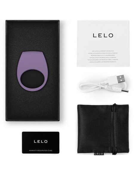 Detalles de anillo para el pene de lelo color violeta.