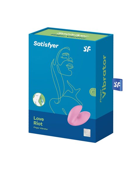 SATISFYER LOVE RIOT VIBRADOR DEDAL - ROSA