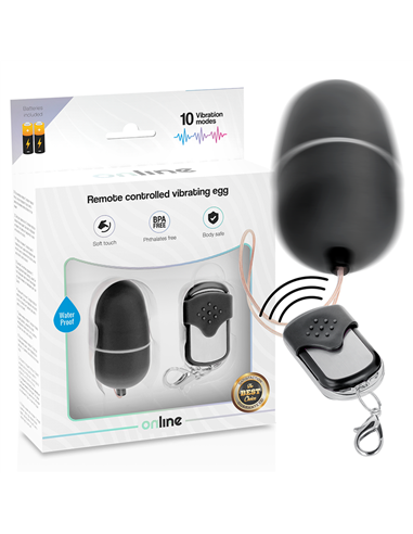 ONLINE HUEVO VIBRADOR CONTROL REMOTO M - NEGRO