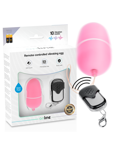 ONLINE HUEVO VIBRADOR CONTROL REMOTO M - ROSA