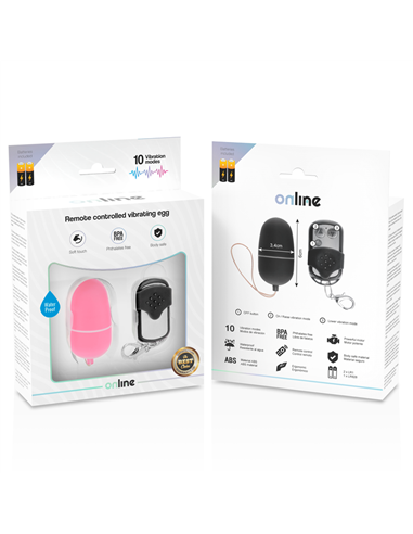 ONLINE HUEVO VIBRADOR CONTROL REMOTO M - ROSA