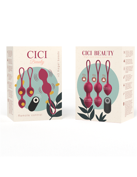 CICI BEAUTY PREMIUM SILICONE 3 VIBRATING KEGEL BEADS REMOTE CONTROL