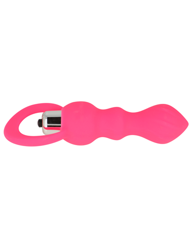 OHMAMA ESTIMULADOR ANAL CON VIBRACION 9 CM - ROSA