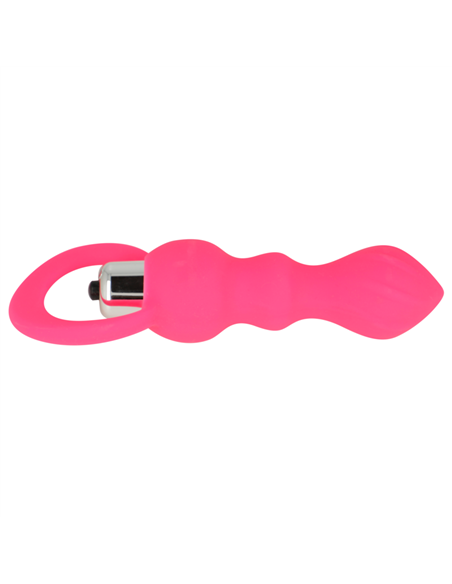 OHMAMA ESTIMULADOR ANAL CON VIBRACION 9 CM - ROSA