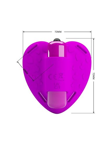 PRETTY LOVE - MASAJEADOR DE CLITORIS HEARTBEAT 10 MODOS DE VIBRACION MORADO