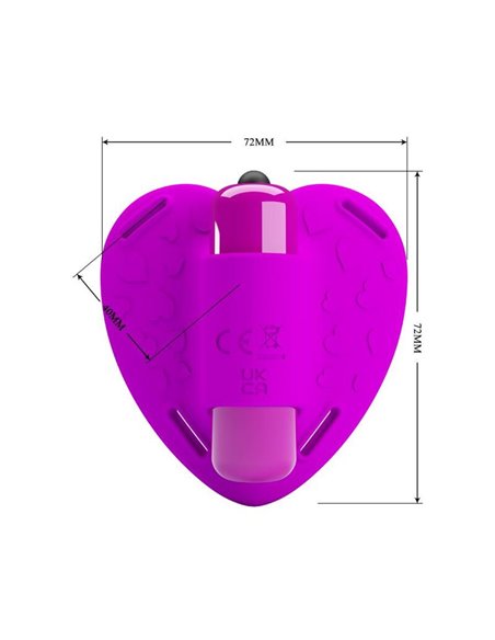PRETTY LOVE - MASAJEADOR DE CLITORIS HEARTBEAT 10 MODOS DE VIBRACION MORADO