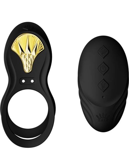 ZALO - BAYEK ANILLO VIBRADOR CONTROL REMOTO PAREJAS NEGRO