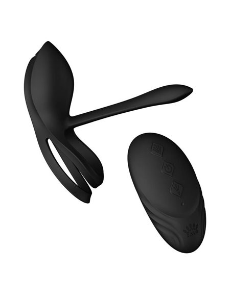 ZALO - BAYEK ANILLO VIBRADOR CONTROL REMOTO PAREJAS NEGRO